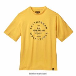 kehakate ee Leatherman pärandimärgi lühikeste varrukatega t-särk kollane J64PTX93